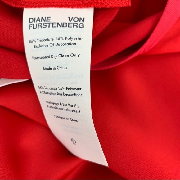 DVF Diane Von Furstenberg Mae Poinsettia satin midi skirt a-line new XS 0 2 - Picture 5 of 5